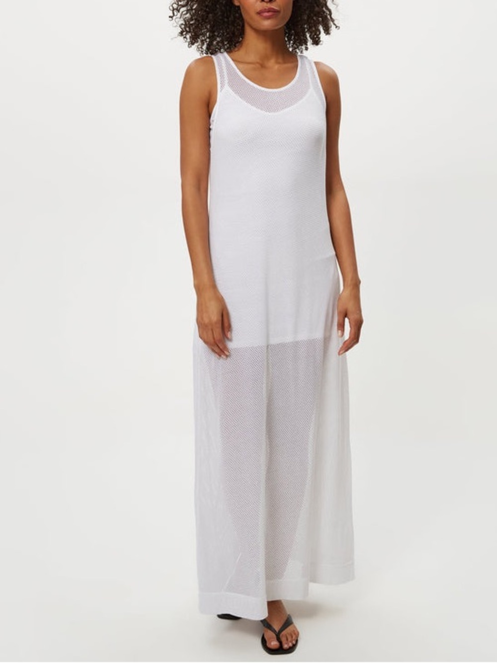 Michael Stars Juliana Mesh Maxi Dress White NWT size XL